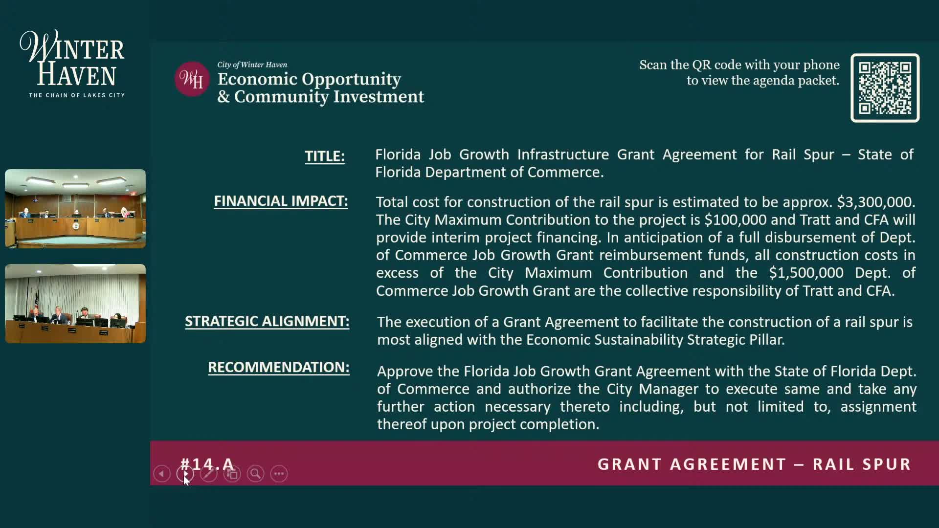 Winter Haven approves $1.5M state grant, cooperation deal and $3.33M construction award for intermodal rail spur