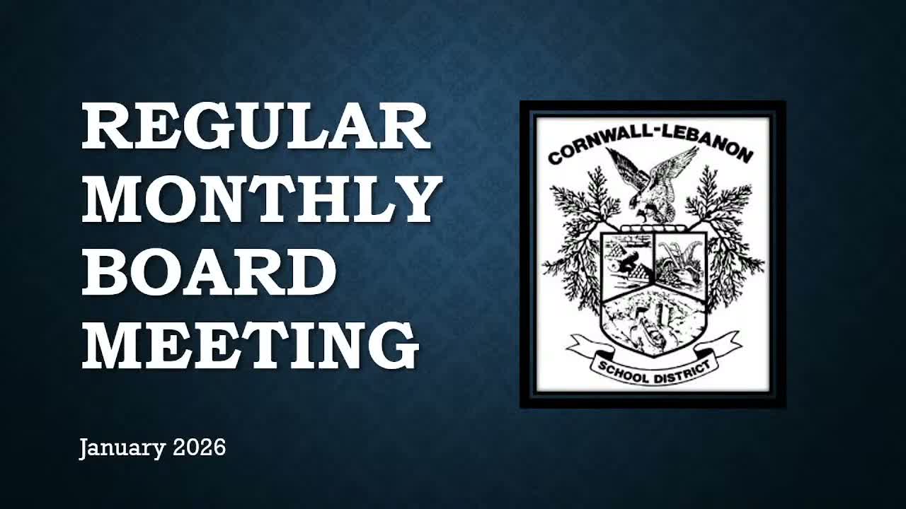 Cornwall-Lebanon board opens with moment of silence; honors students and student council