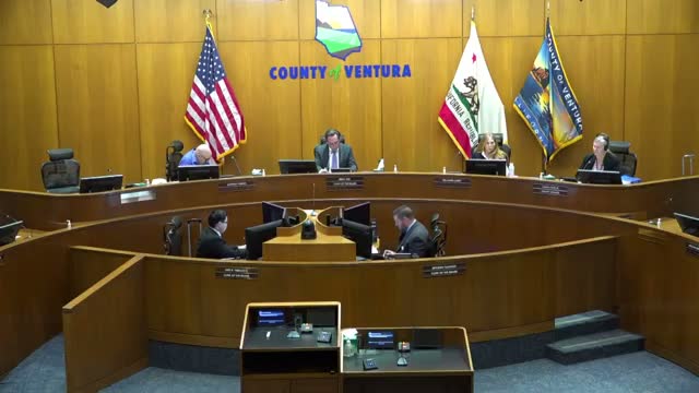 Ventura County appeals board approves agenda, grants grouped continuances and denies unattended appeals