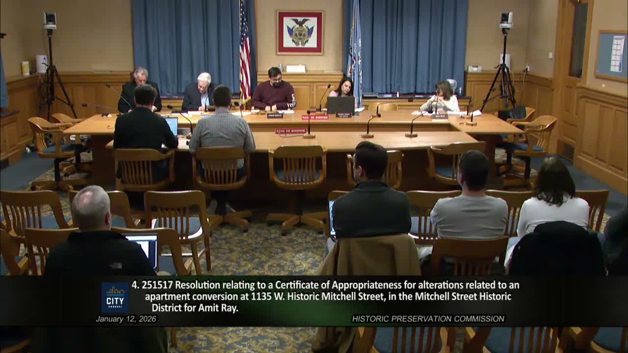 Historic preservation commission approves several COAs, including Mitchell Street conversion and North Summit addition