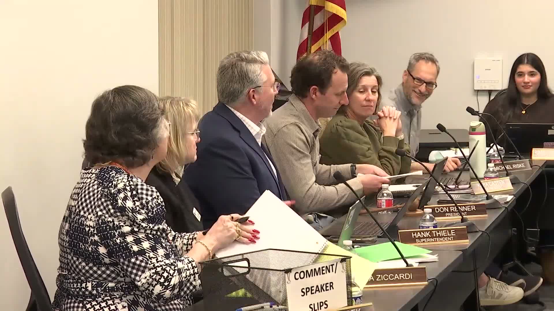 Board votes unanimously to enter closed session on personnel, negotiations and litigation