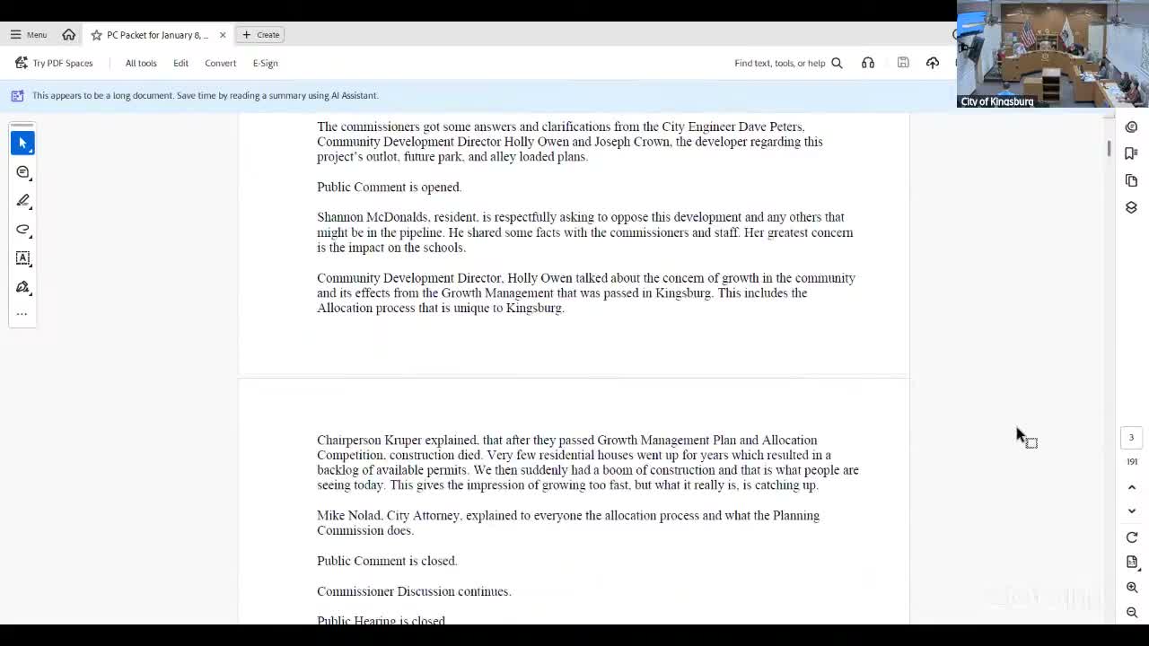 Kingsburg Planning Commission recommends updated general plan, cites state requirements and outreach