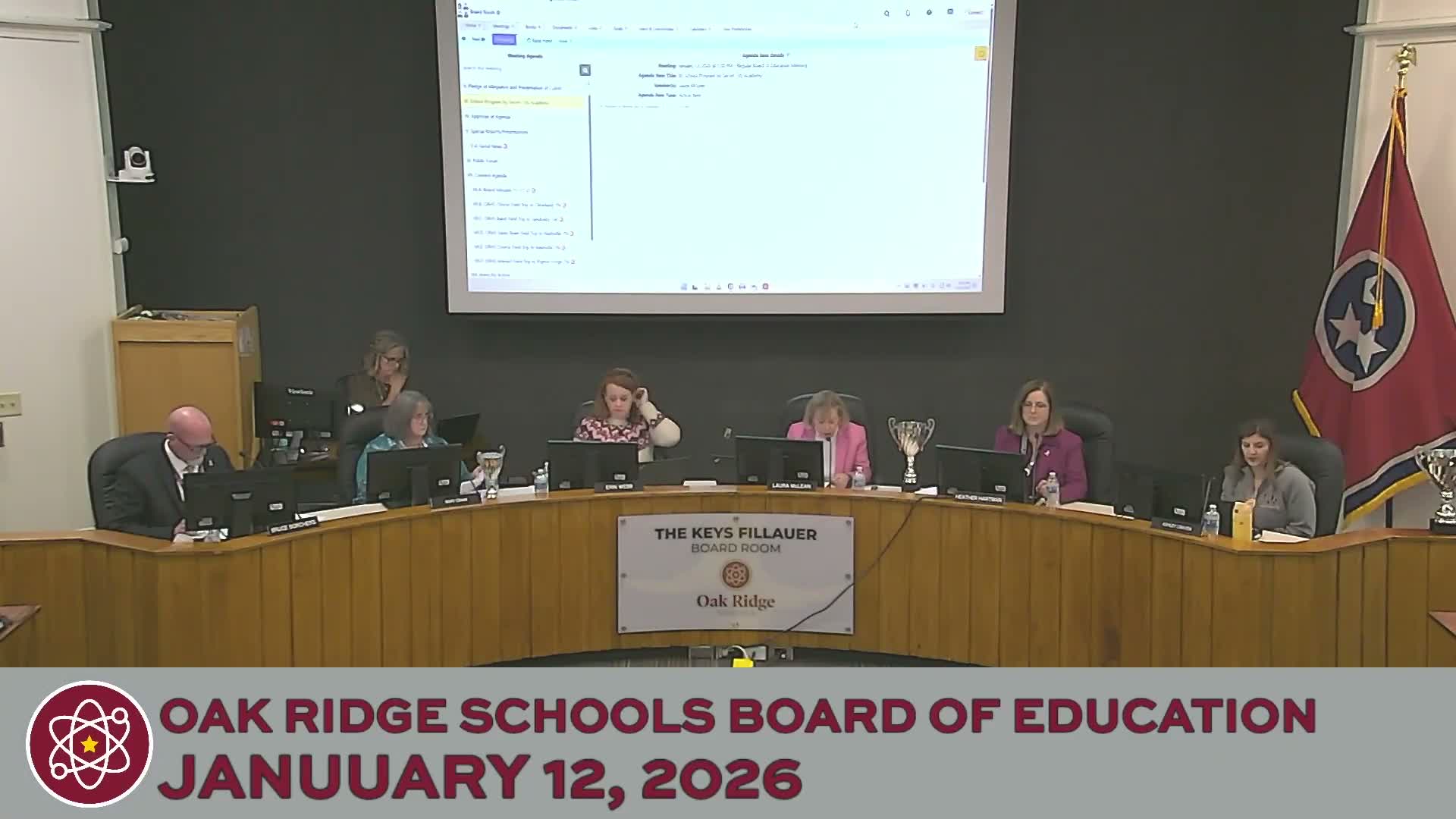 Oak Ridge Board honors students and hears school program updates