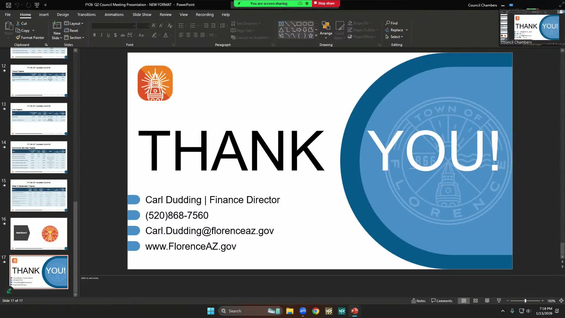 Florence council moves to hire economic‑development director; commission idea discussed