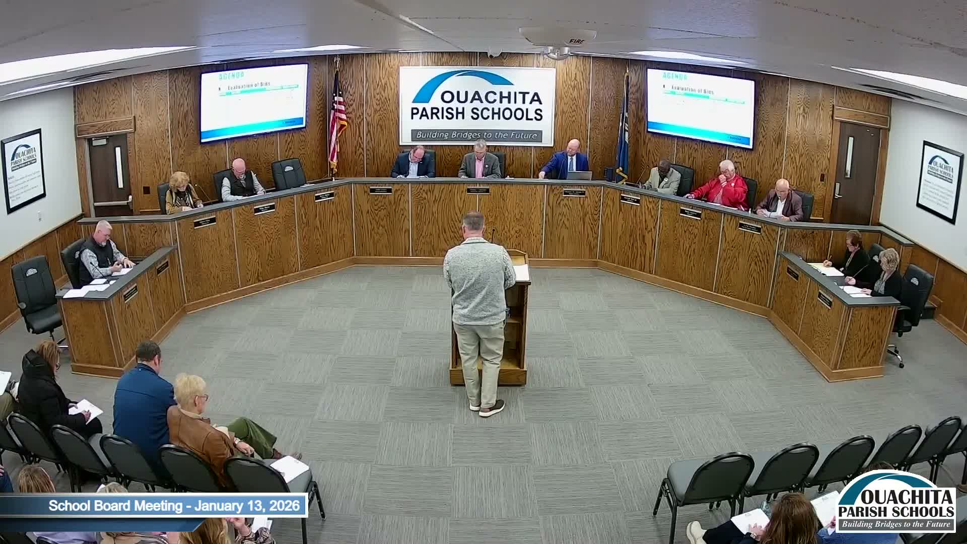 Ouachita Parish school board elects officers, approves engineering and several procurement awards