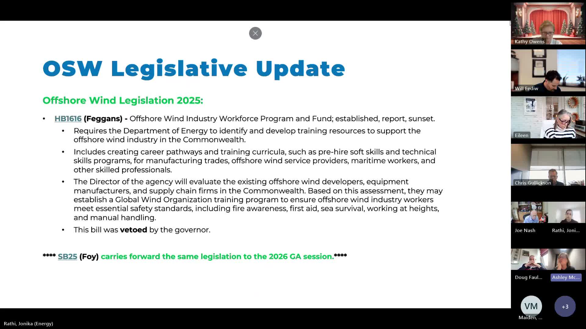 Authority schedules January meeting, eyes offshore wind workforce bill and conditional DOE award