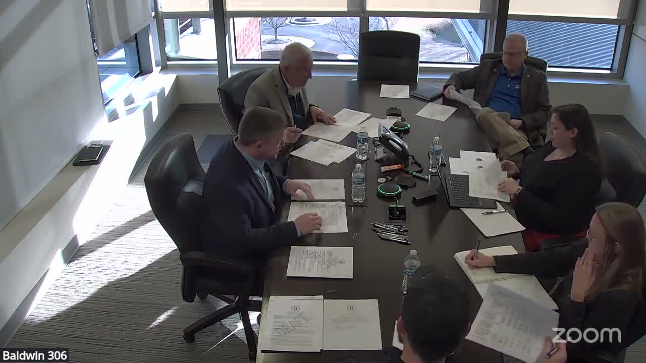 New College Institute committee reviews budget package, notes ~30% year‑to‑date spending