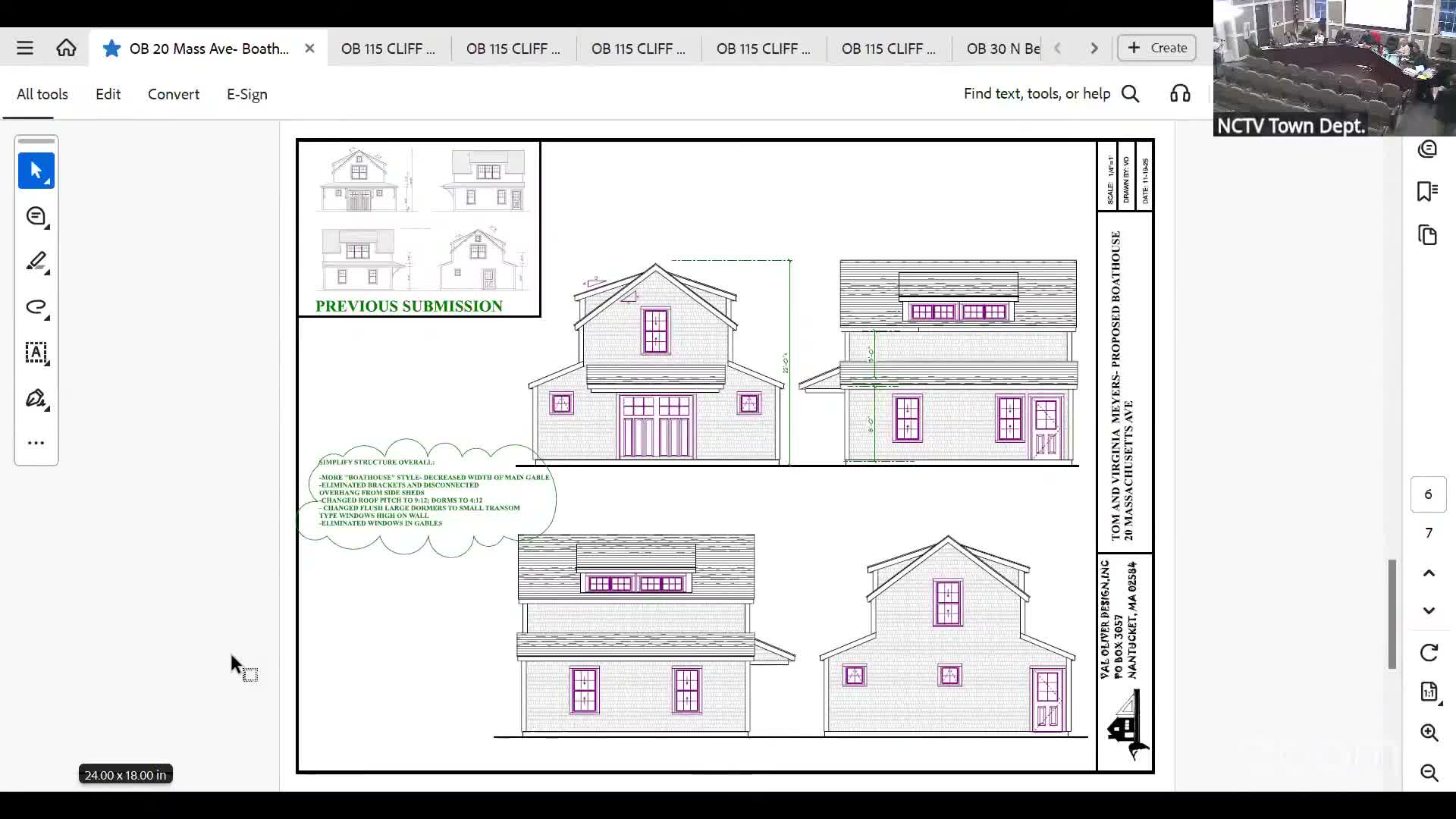 Commission tells 115 Cliff Road applicant to shrink massing, include staff minutes with revisions