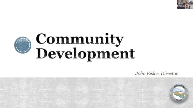 Community development director: comprehensive plan update, Hidden Canyon resort application, and cell‑tower constraints