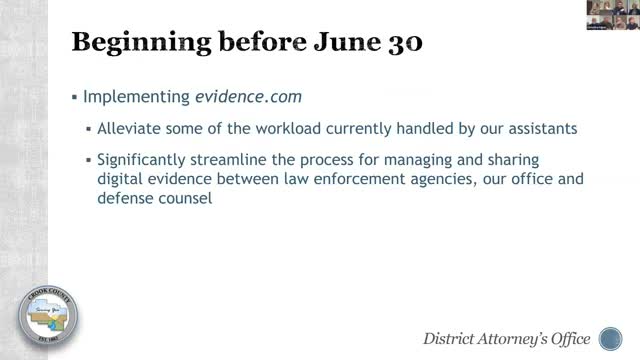 District attorney flags discovery burden, expungement workload and wins for grant funding