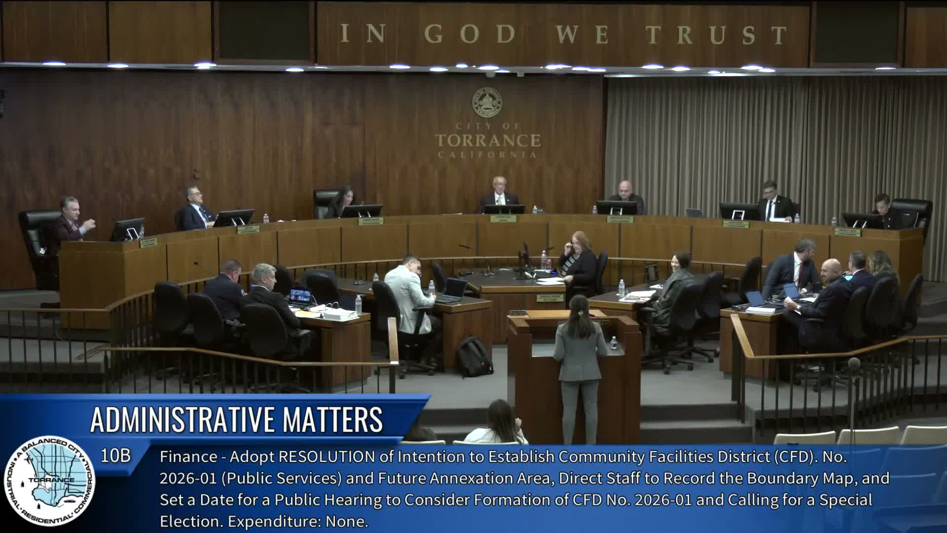 Council moves forward with Community Facilities District for 449‑unit project; one member objects