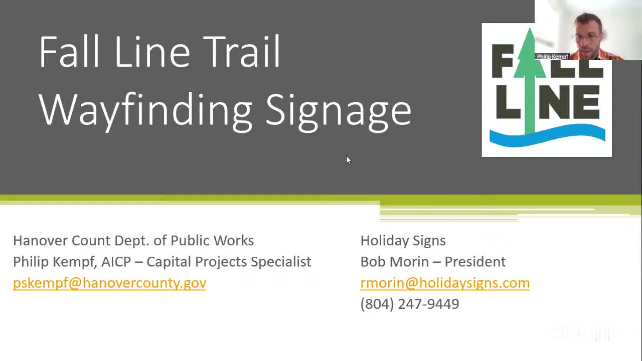 CVTA committee approves Hanover revisions to Fall Line Trail wayfinding signs