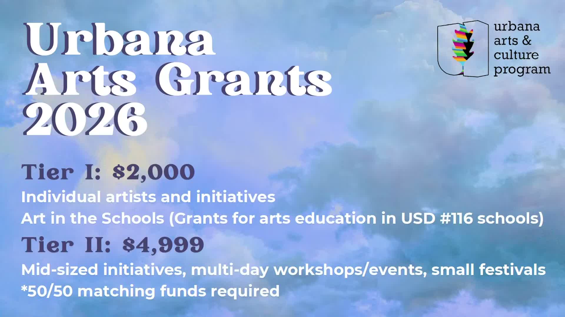 Urbana staff proposes flat grant tiers to simplify arts awards; Tier 1 set at $2,000