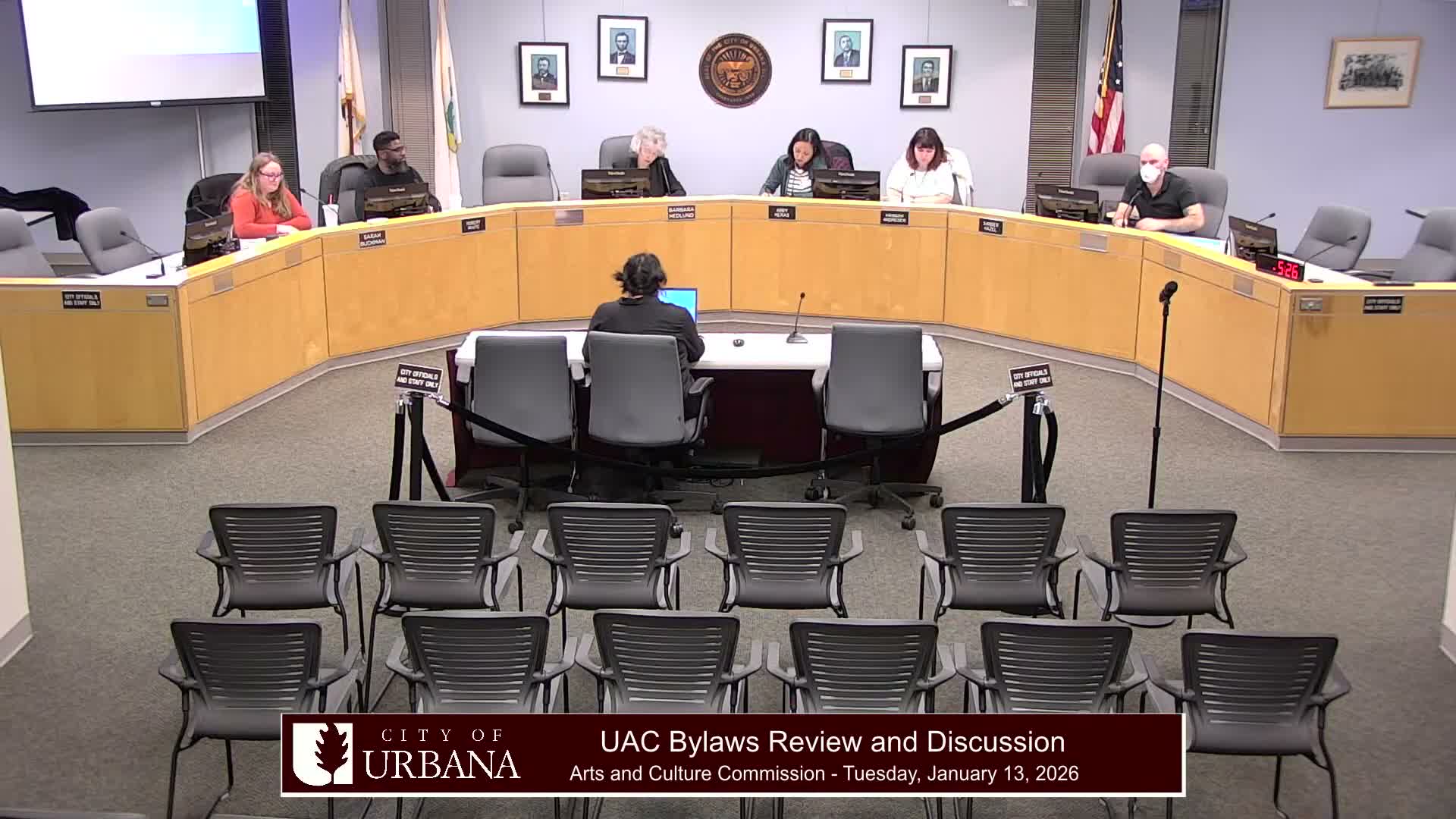 Votes at a glance: Urbana Arts Commission approves minutes, schedules bylaws work, defers Boneyard Creek discussion