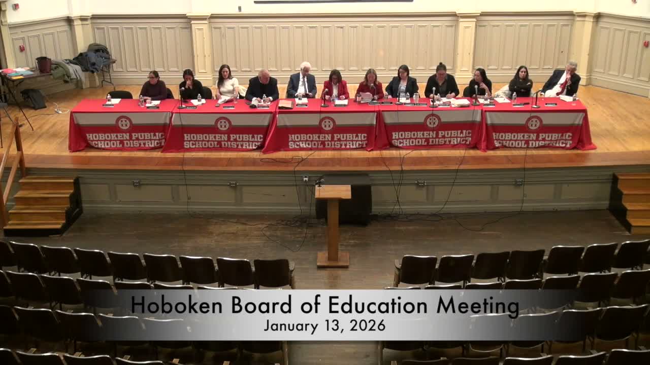Hoboken Board of Education approves consent agenda; meeting highlights include student recognitions and facilities updates