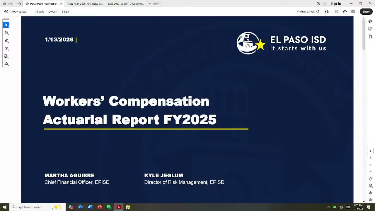 El Paso ISD workers' compensation fund remains stable, actuary recommends higher reserves
