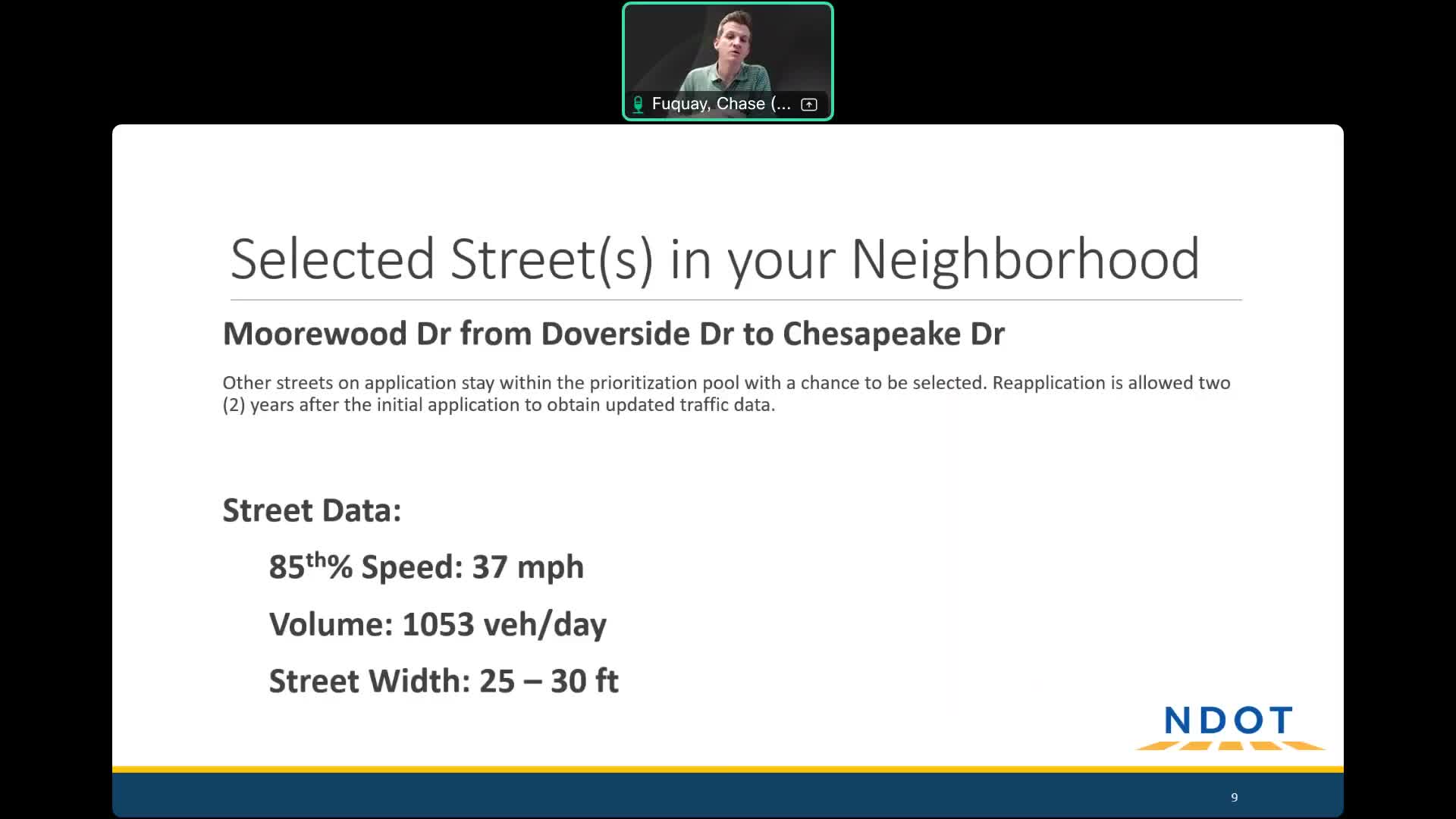 NDOT unveils traffic‑calming concept for Morewood Drive; neighbors to decide by mailed/online ballot