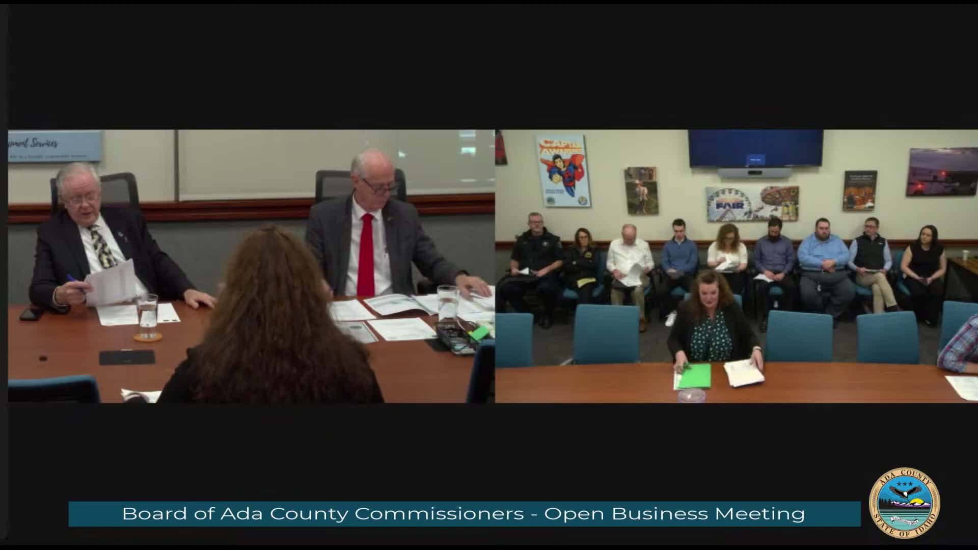 Ada County commissioners approve personnel actions, tax cancellations, claims and routine agreements