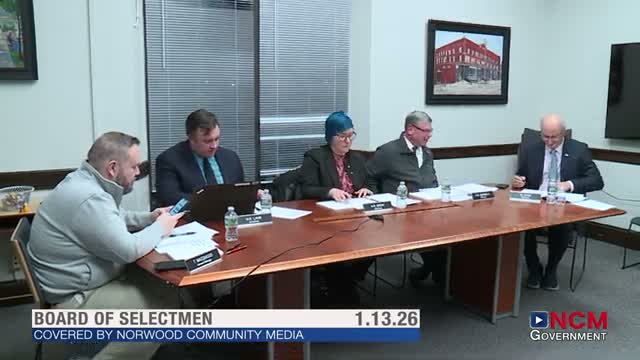 Norwood selectmen approve licenses, lease amendment, accept donation and plan ballot placement after resignation