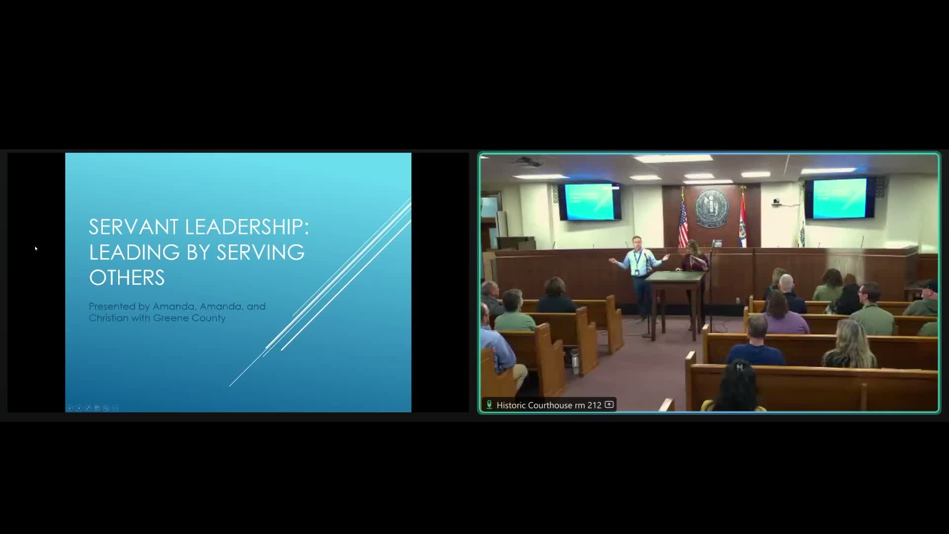 Greene County staff hold year-end huddle on 'servant leadership' and share examples of helping residents