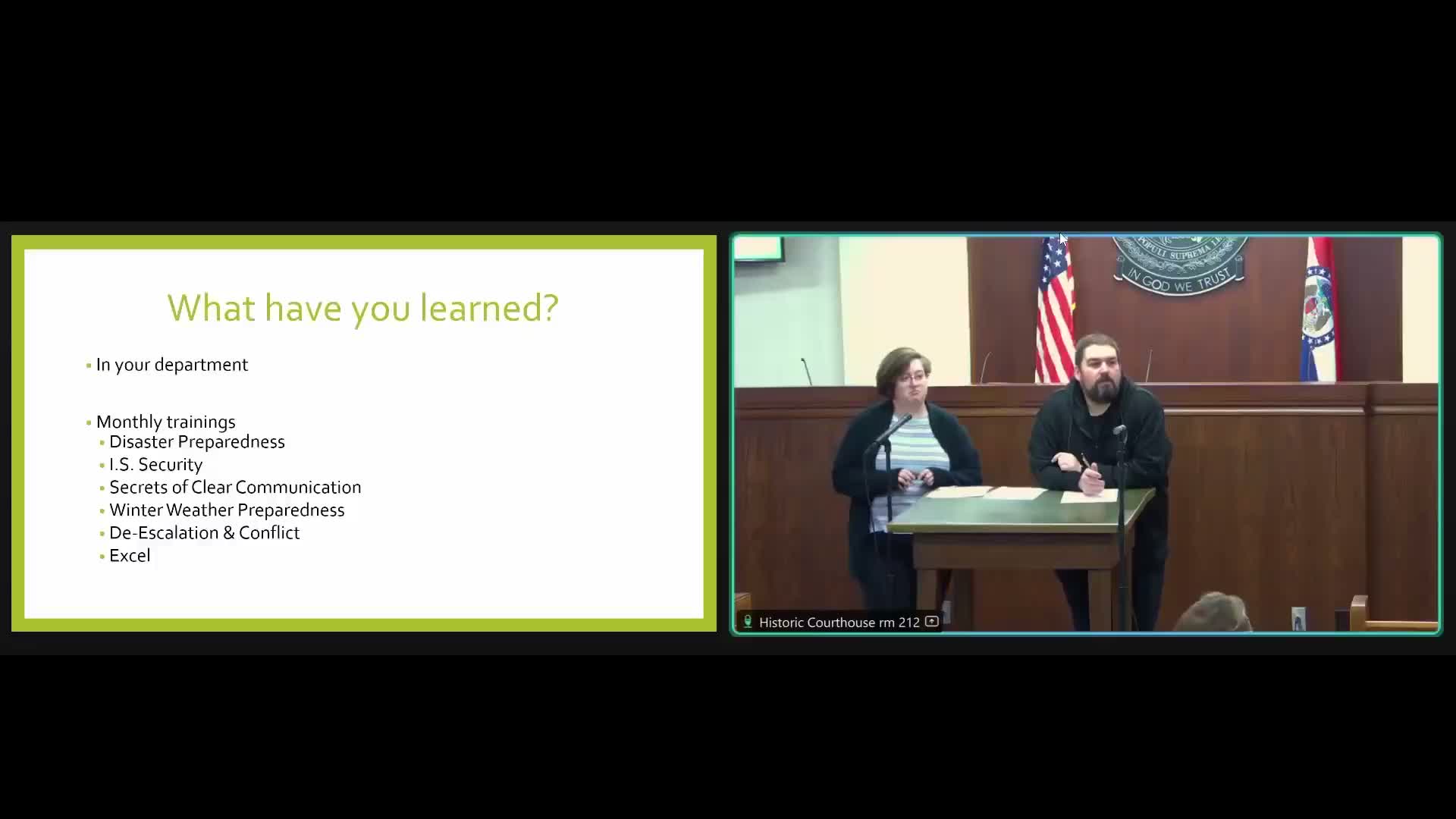 Greene County staff highlight cybersecurity, disaster and fraud trainings in year-end huddle