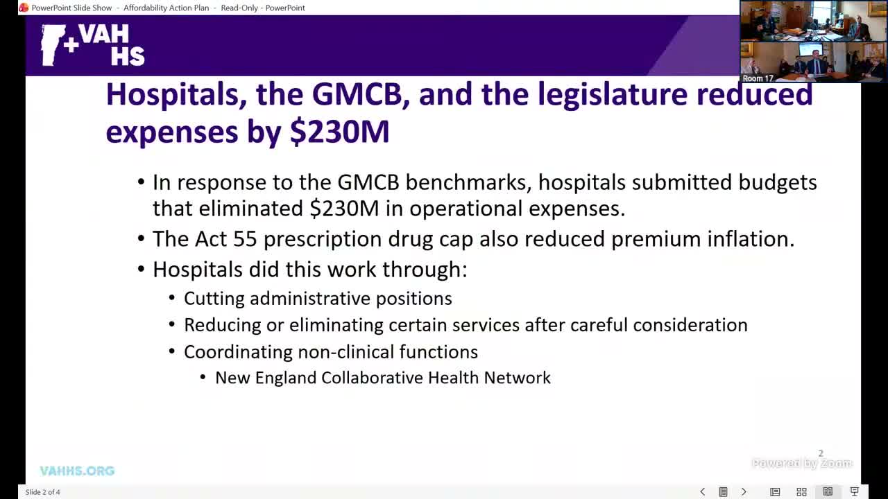 Vermont hospitals say they cut $230 million last year and pledge $100 million more as rural facilities face staffing, service pressures
