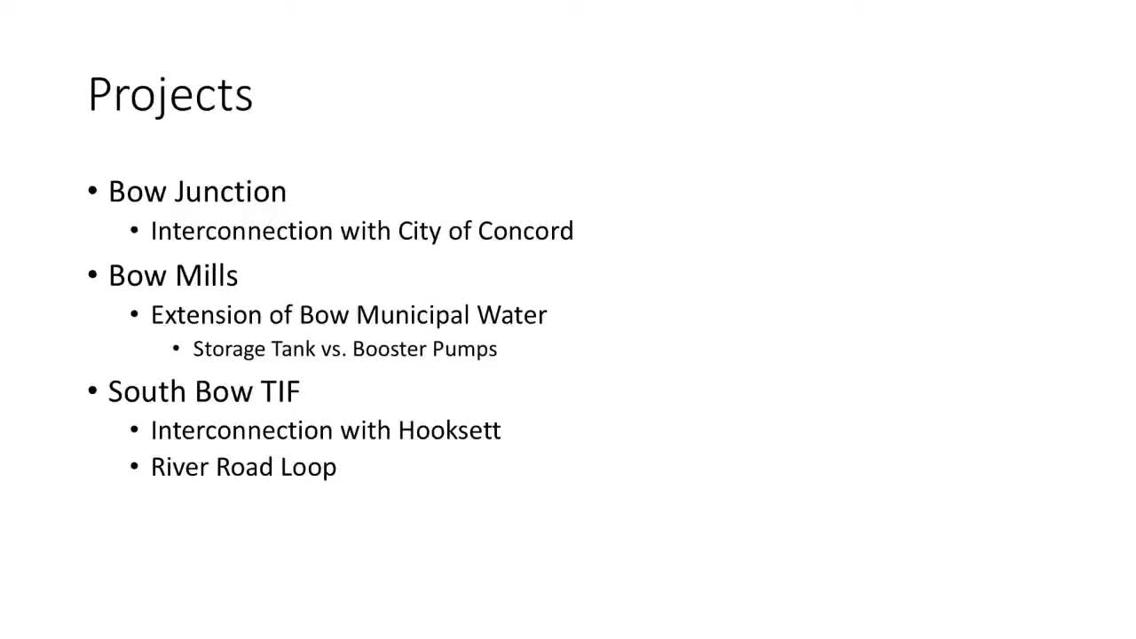 Bow Select Board weighs $3.6M state funding to extend Concord water to Bow Junction