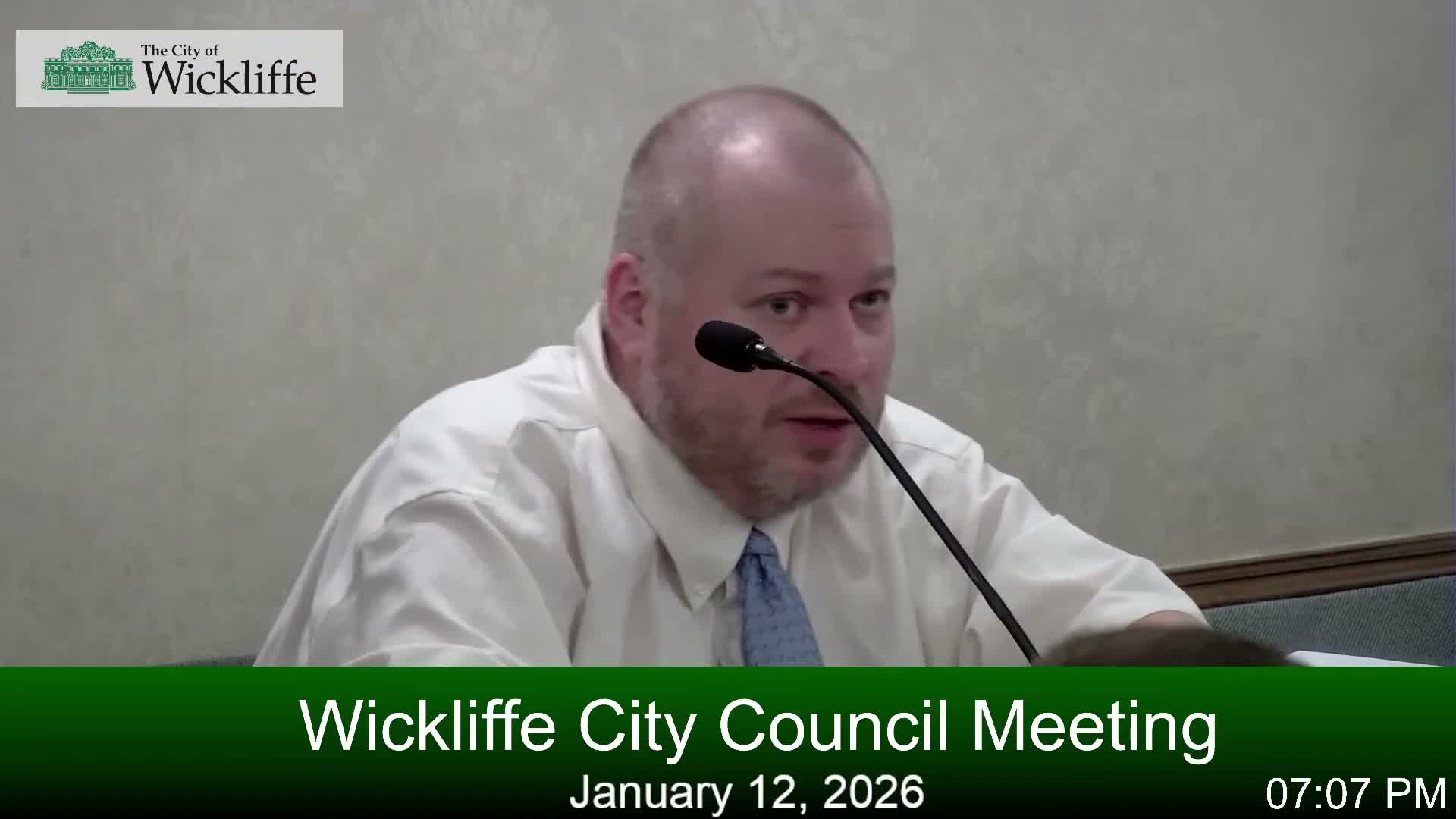 Wickliffe reports $8.6 million unencumbered general fund; budget meeting set for Jan. 20