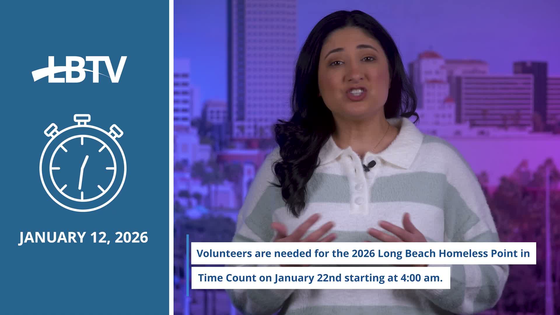 Long Beach seeks volunteers for 2026 homeless point‑in‑time count on Jan. 22