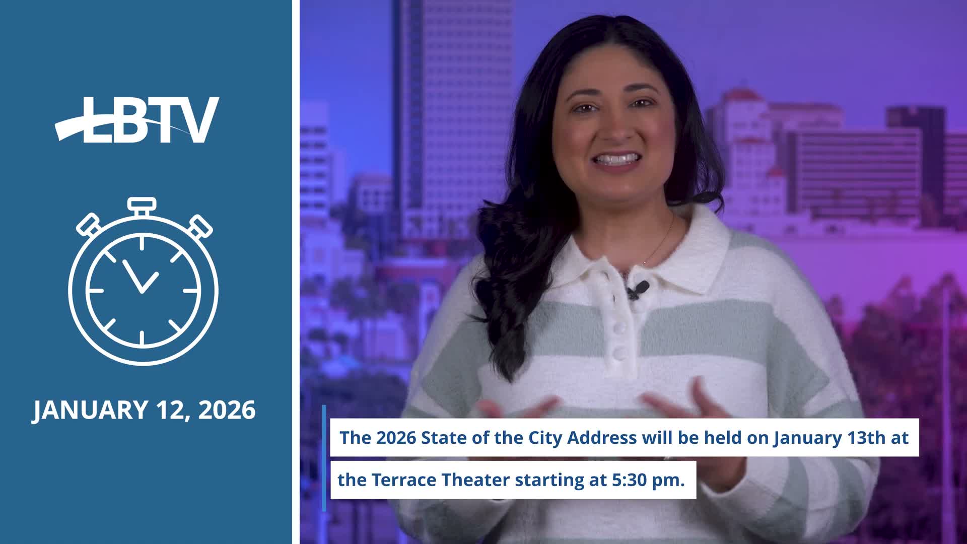 Long Beach schedules State of the City address Jan. 13 at Terrace Theater; RSVP and livestream options available