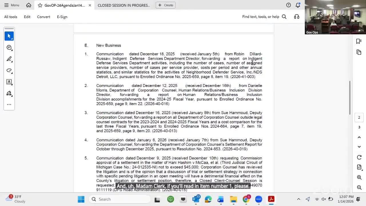 Wayne County indigent defense officials report about 50% compliance with initial client visits; staff cite improved facilities and Oracle transition