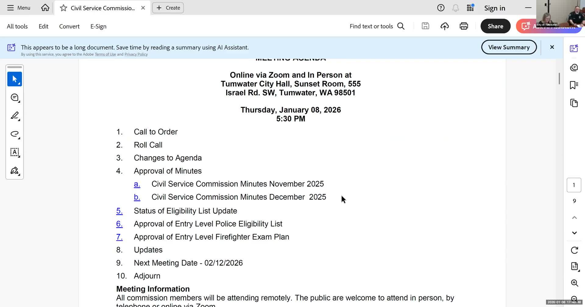 Tumwater officials report body cameras, retirements and Station 2 planning