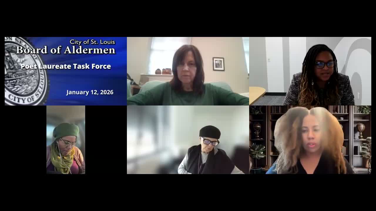 St. Louis task force appoints two new members to poet laureate panel; ordinance drafting delayed to February