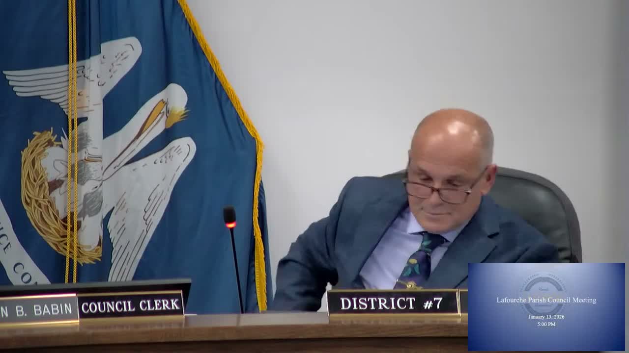 Lafourche Parish Council elects officers for 2026, approves settlement and a slate of contracts and grants