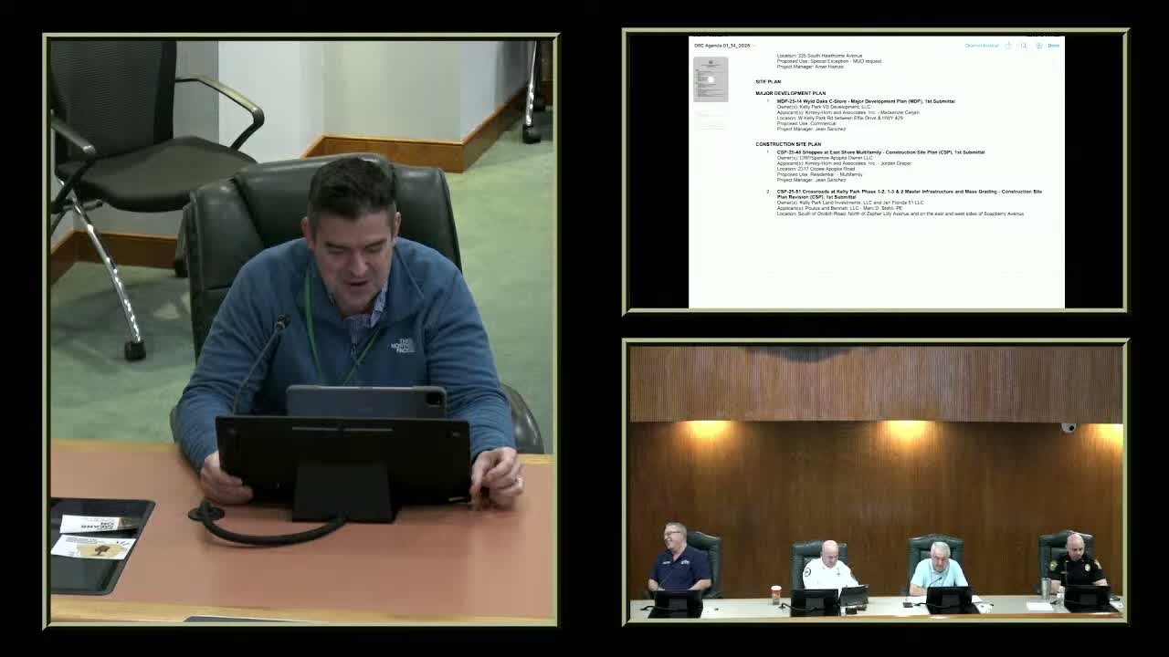 DRC reviews construction site plan for age-restricted Shops at East Shore; phasing question to be confirmed