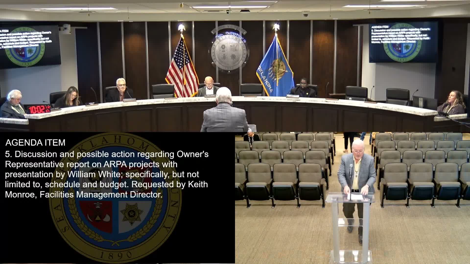 Owner's rep reports steady progress on Oklahoma County ARPA-funded projects; elevator, annex and behavioral health work ongoing