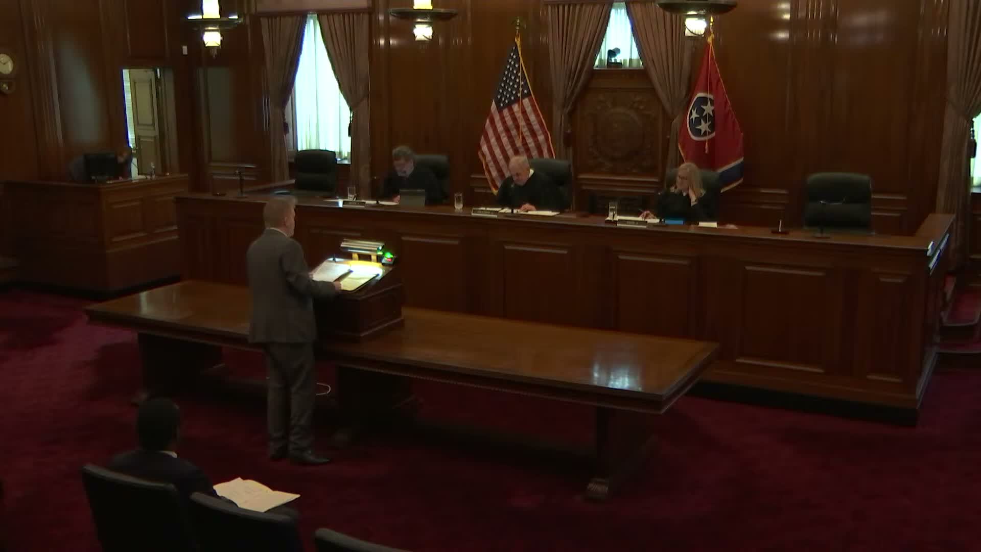 Appellate panel hears arguments over whether self‑defense statute and late filing bar Drennan’s convictions