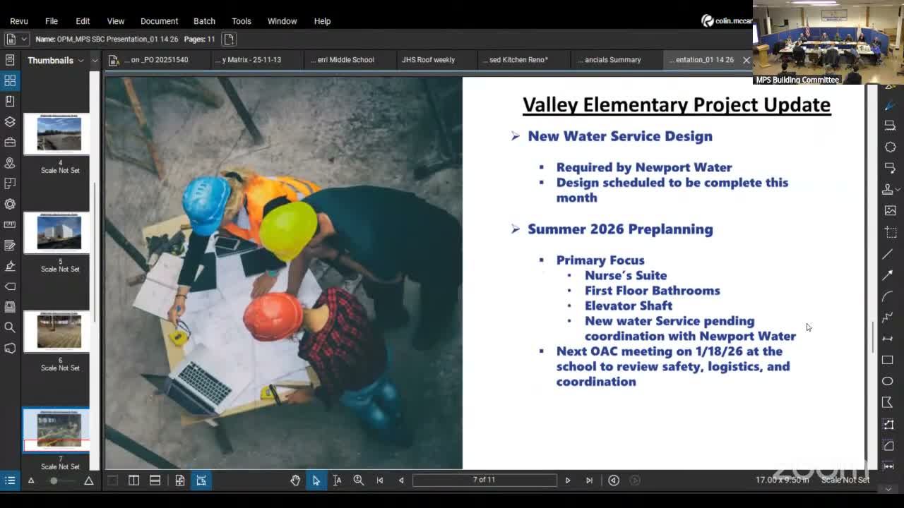 Valley Elementary design advances; Forest Avenue scope still under review