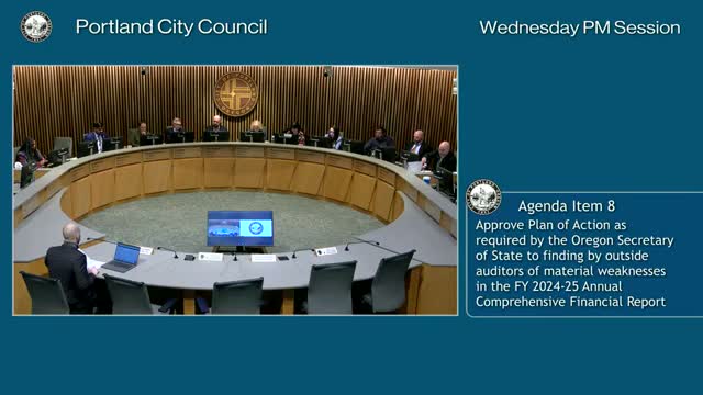 Council accepts annual financial report and adopts auditor-required plans to address material weaknesses