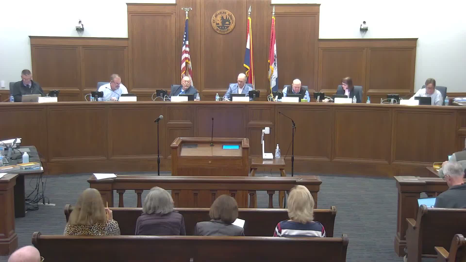 St. Charles County Council approves CDBG, university and sheriff‑fee ordinances and introduces five new bills