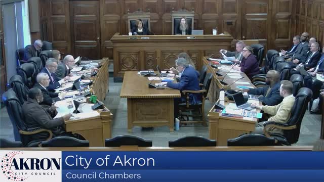 Akron council committee reviews 2026 capital plan; Stubb’s police‑HQ design money and housing items draw scrutiny