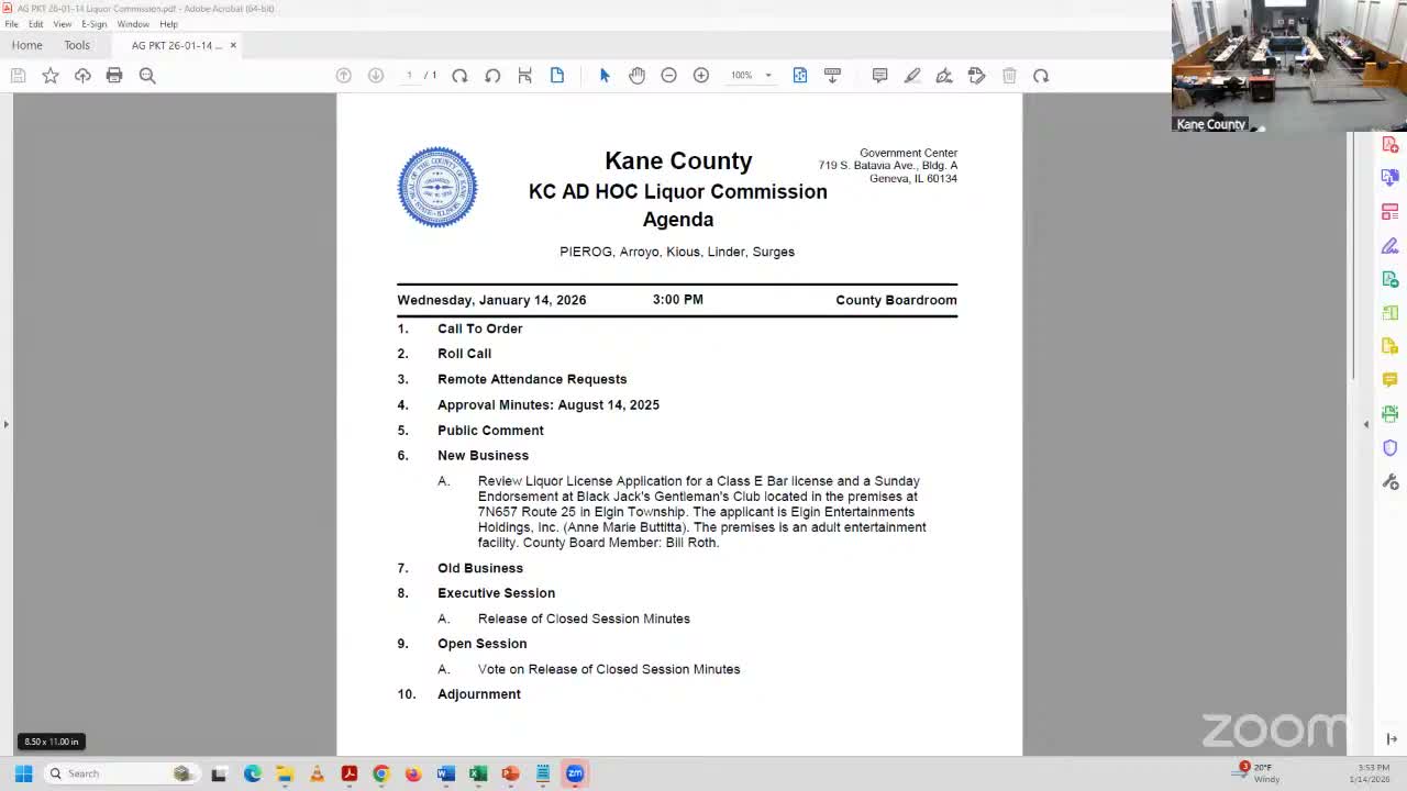Votes at a glance: Kane County Liquor Commission, September 2025