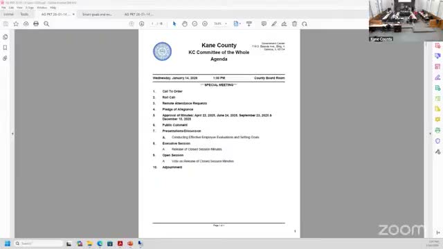 Kane County board hears presentation on employee evaluations, SMART goals and delivery options