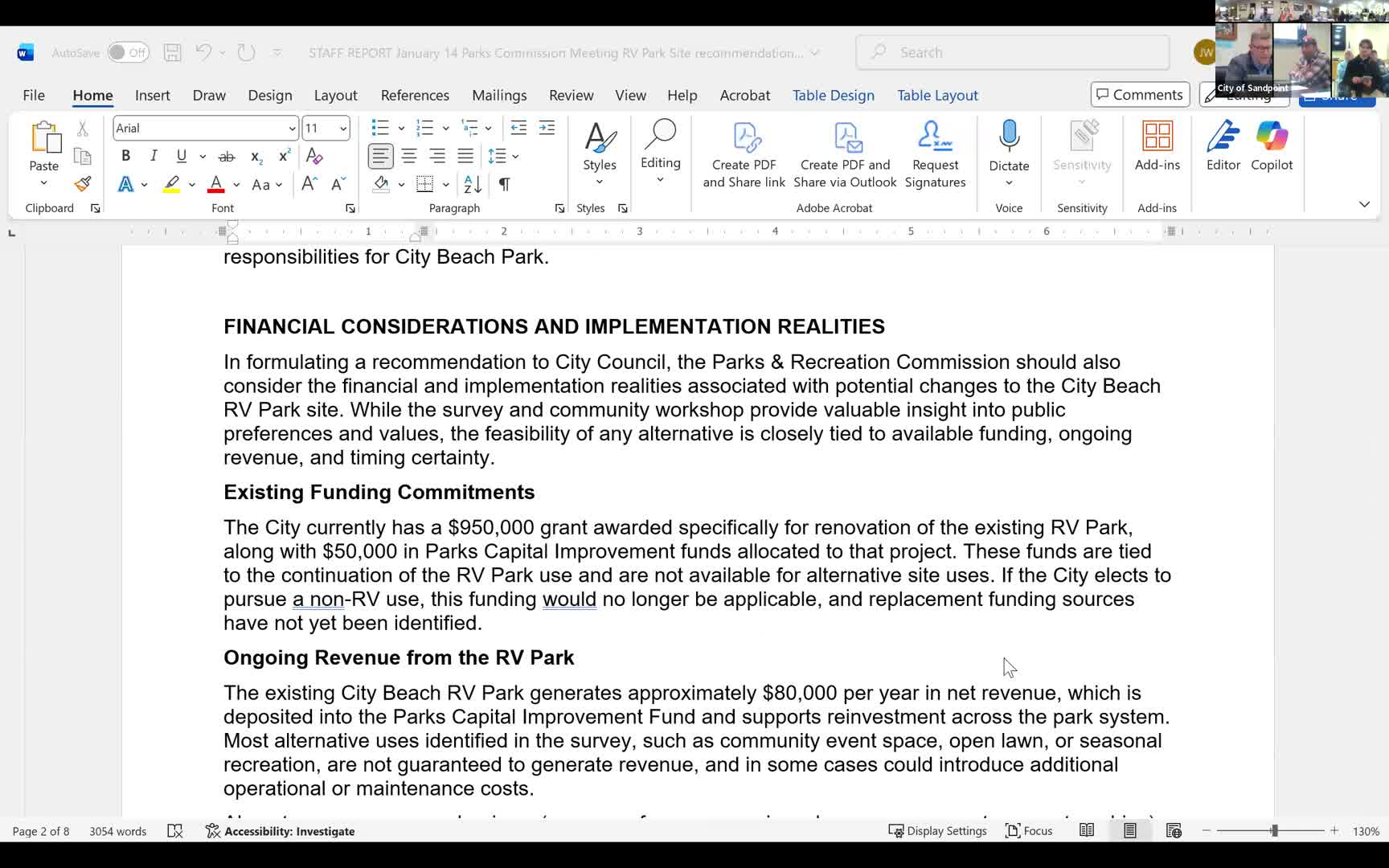 Sandpoint parks commission recommends renovating City Beach RV Park, asks staff to preserve public access