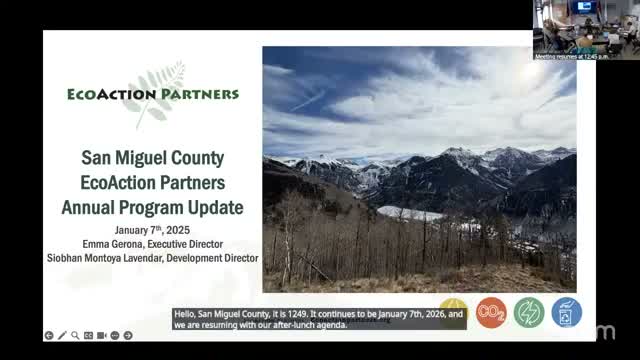 EcoAction Partners and SMPA present regional climate, green-grants and utility updates to commissioners