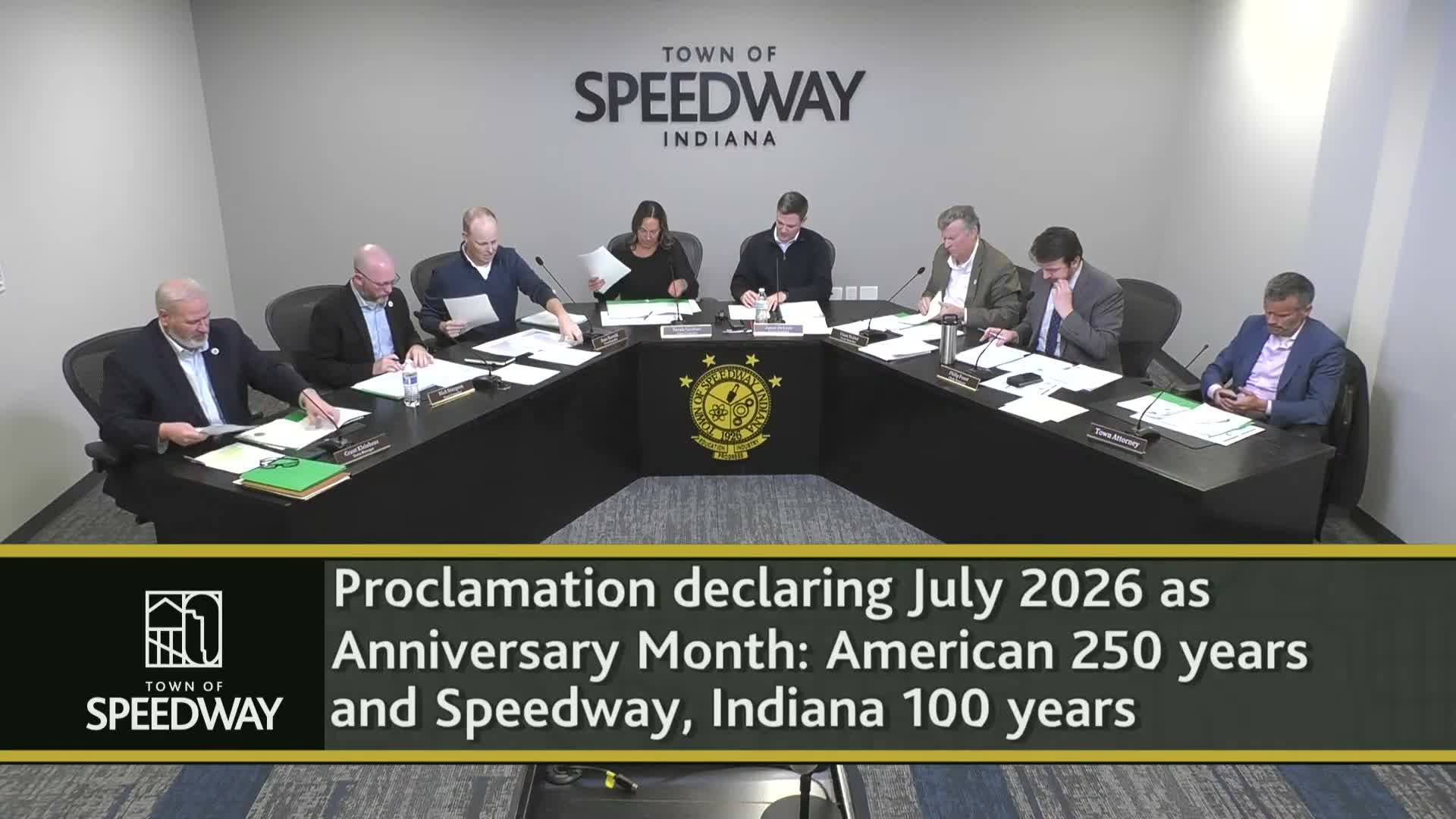 Speedway council approves IT contract, event permit, appointments and emergency wastewater rental