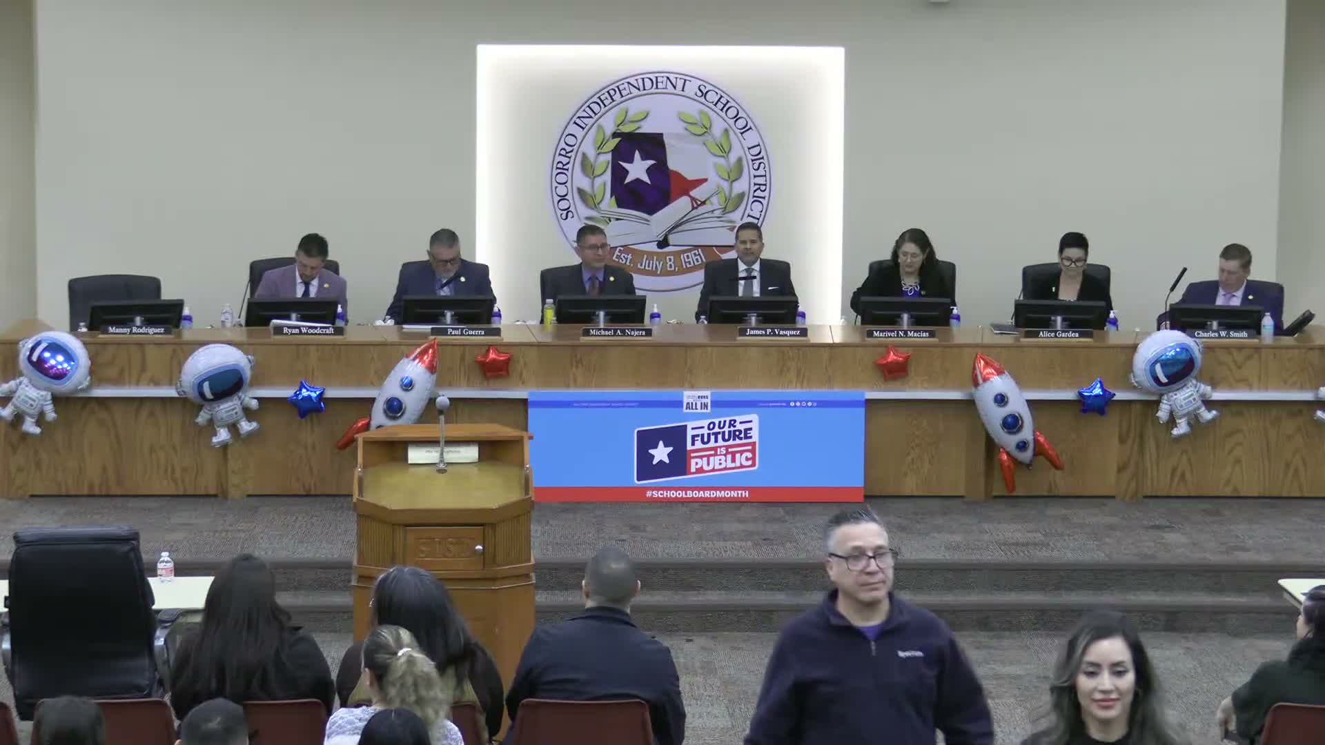 Socorro ISD honors trustees, student artists, scholars and state-record football team