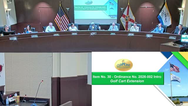 Council advances golf‑cart ordinance with three‑year sunset for northeast quadrant