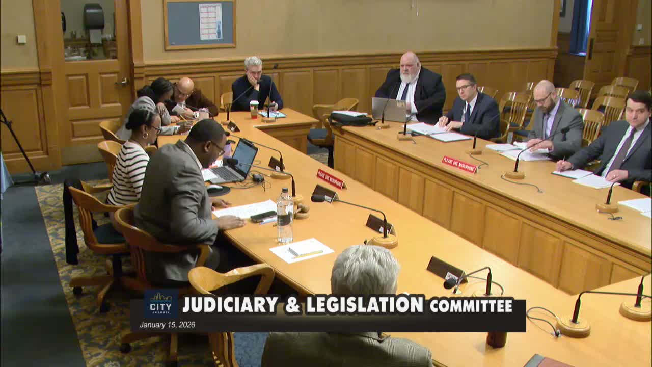 Judiciary and Legislation Committee convenes closed session under Wisconsin statute to discuss litigation