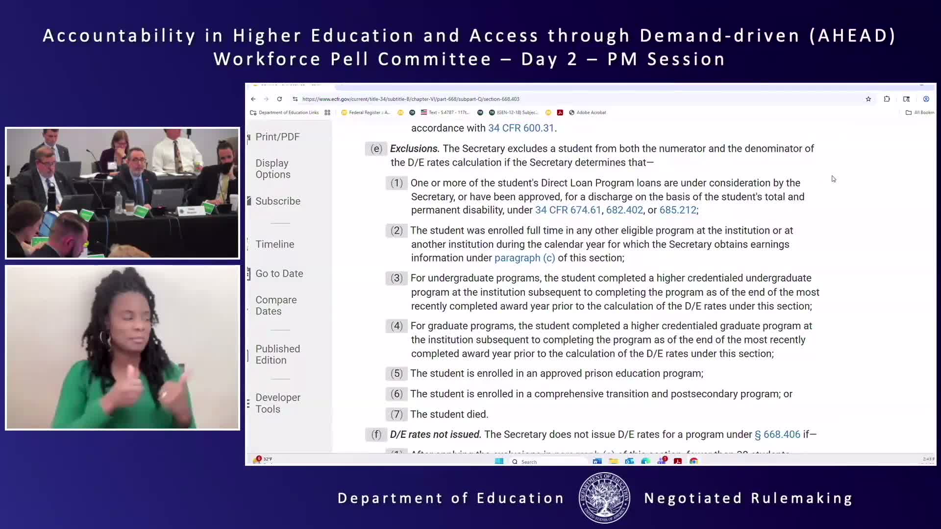 Department outlines formula to cap tuition for Workforce Pell programs; negotiators debate data, timing and small‑cohort rules
